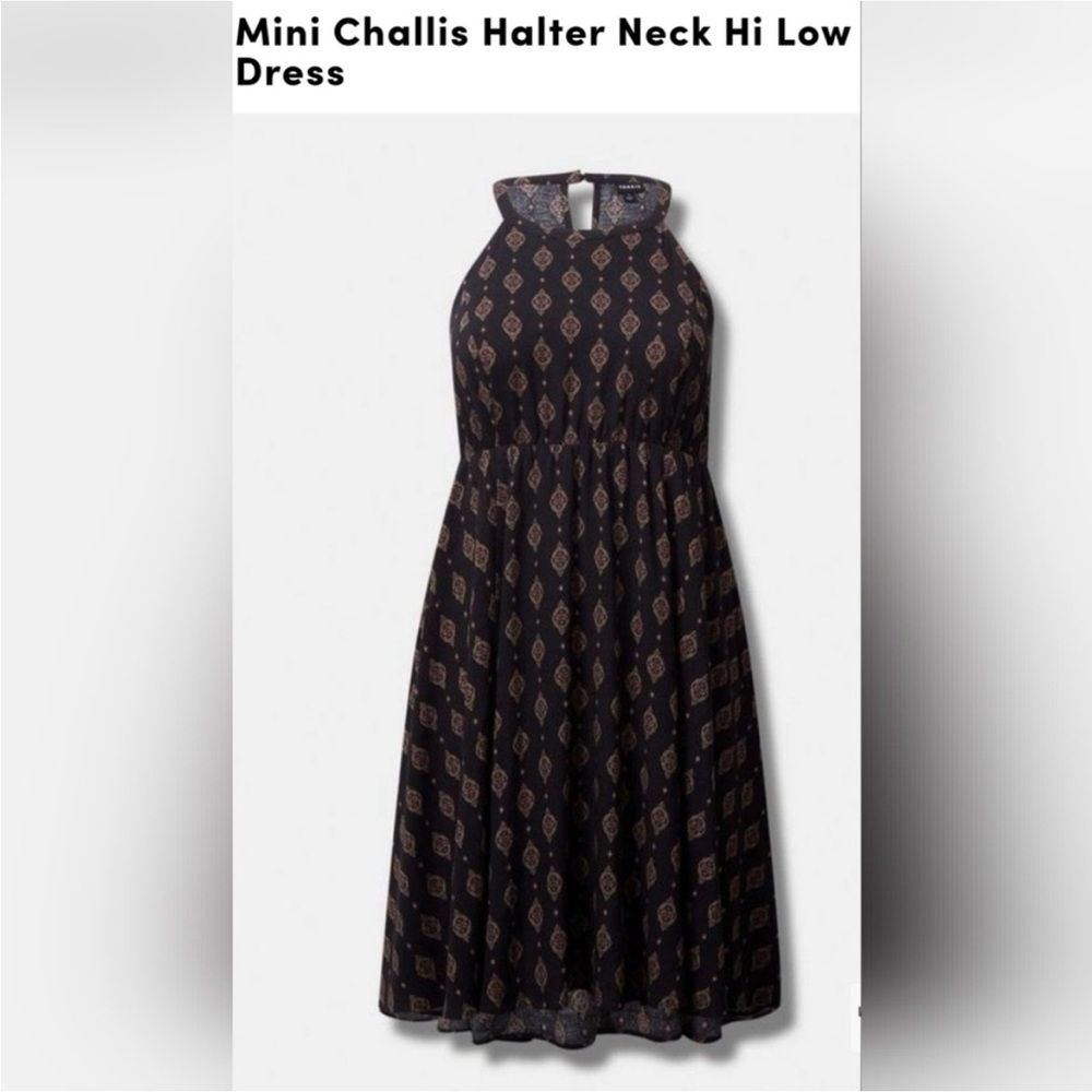 Torrid Mini Challis Halter Neck Hi Low Dress - Size 4x